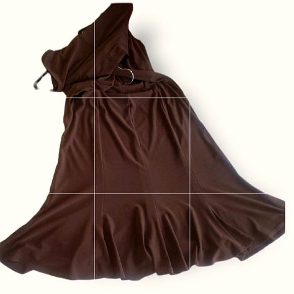 Vintage 1980's Joseph Ribkoff swing dress, twist front - Picture 3 of 11